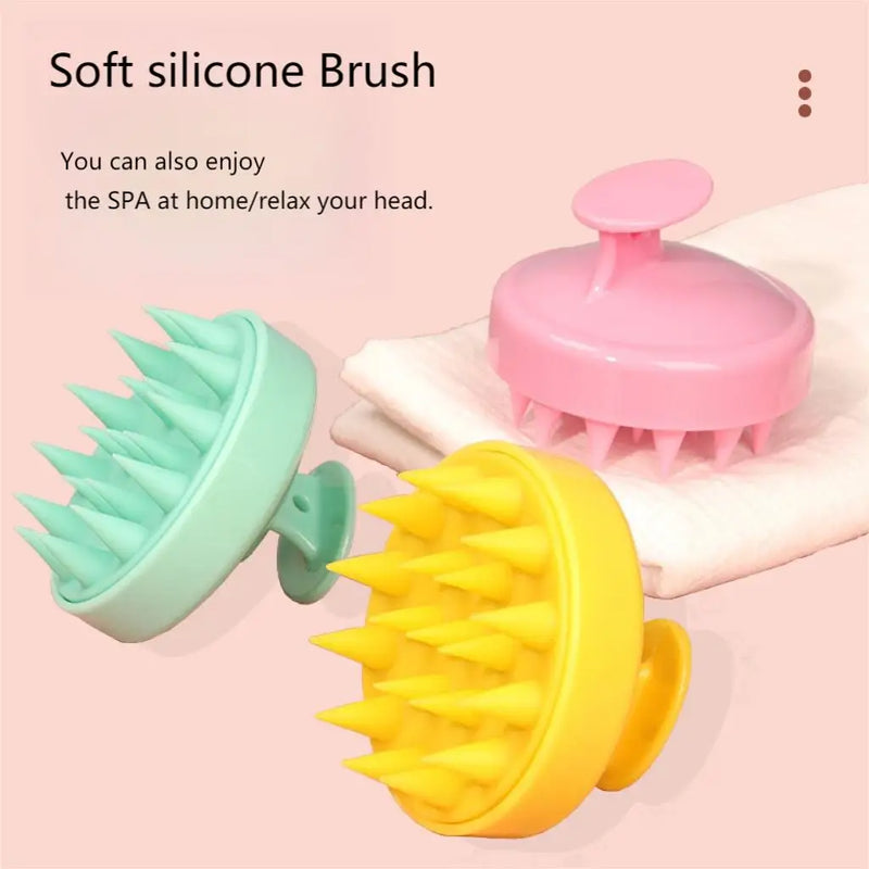 Escova de silicone para couro cabeludo