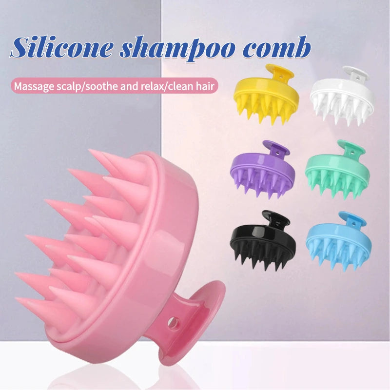 Escova de silicone para couro cabeludo